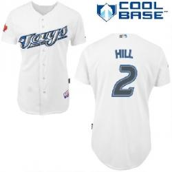 Toronto Blue Jays #2 Aaron Hill white cool base Stitched MLB Jersey Toronto Blue Jays #2 Aaron Hill white cool base Stitched MLB Jersey
