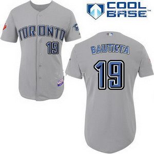 Toronto Blue Jays 19 Jose Bautista Grey Cool Base Jerseys Toronto Blue Jays 19 Jose Bautista Grey Cool Base Jerseys