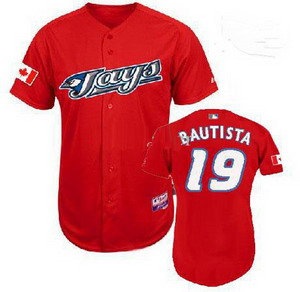 Toronto Blue Jays 19 Jose Bautista Red Cool Base Jersey Toronto Blue Jays 19 Jose Bautista Red Cool Base Jersey