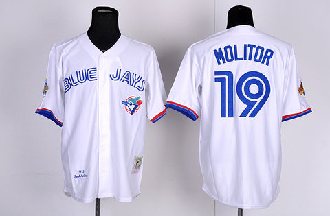 Toronto Blue Jays 19 MOLITOR jersey white Toronto Blue Jays 19 MOLITOR jersey white