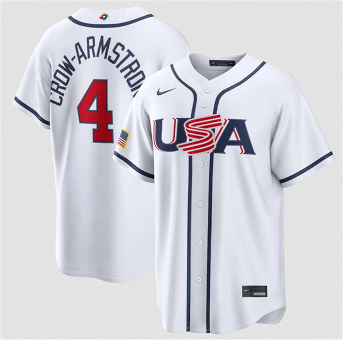 Armstrong White 2026 World Baseball Classic Home Stadium Stitched Jersey Armstrong White 2026 World Baseball Classic Home Stadium Stitched Jersey