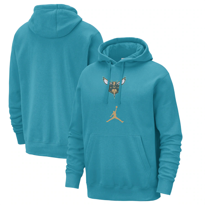 Men's Charlotte Hornets Teal 2023 24 City Edition Essential Club Pullover Hoodie