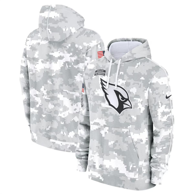 Men's Arizona Cardinals 2024 Arctic Camo Salute To Service Club Fleece Pullover Hoodie Men's Arizona Cardinals 2024 Arctic Camo Salute To Service Club Fleece Pullover Hoodie