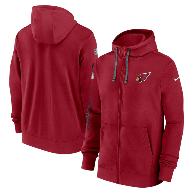 Men's Arizona Cardinals Red 2024 Team Full-Zip Hoodie Men's Arizona Cardinals Red 2024 Team Full-Zip Hoodie