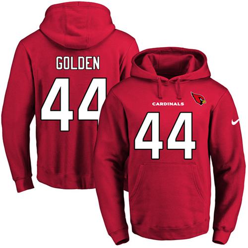 Nike Cardinals #44 Markus Golden Red Name & Number Pullover NFL Hoodie Nike Cardinals #44 Markus Golden Red Name & Number Pullover NFL Hoodie