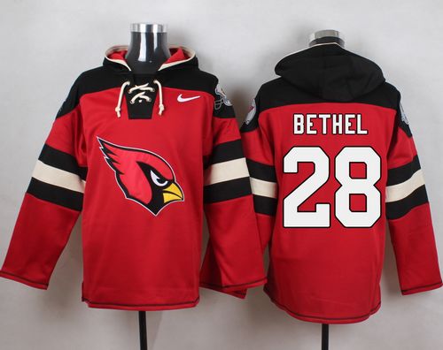 Nike Cardinals #28 Justin Bethel Red Player Pullover NFL Hoodie Nike Cardinals #28 Justin Bethel Red Player Pullover NFL Hoodie