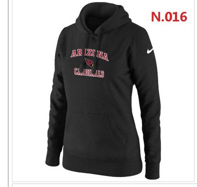 Women's NEW Arizona Cardinals Heart & Soul Pullover Hoodie Black