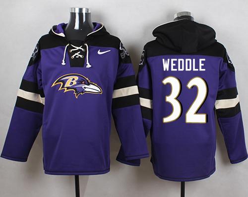 Nike Ravens #32 Eric Weddle Purple Player Pullover NFL Hoodie Nike Ravens #32 Eric Weddle Purple Player Pullover NFL Hoodie