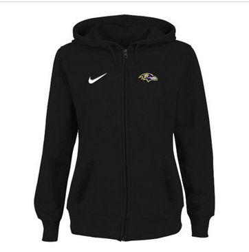 Women Baltimore Ravens Stadium Rally Full Zip Hoodie Black