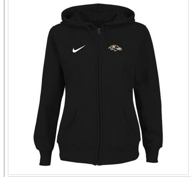 Women's NEW Baltimore Ravens Ladies Tailgater Full Zip Hoodie Black