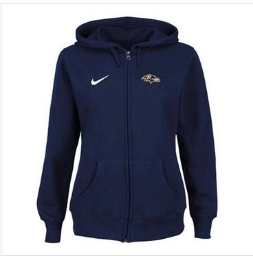 Women's NEW Baltimore Ravens Ladies Tailgater Full Zip Hoodie Blue Women's NEW Baltimore Ravens Ladies Tailgater Full Zip Hoodie Blue