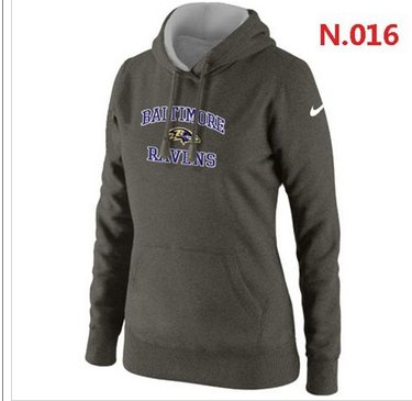 Women's NEW Baltimore Ravens Heart & Soul Pullover Hoodie Grey Women's NEW Baltimore Ravens Heart & Soul Pullover Hoodie Grey