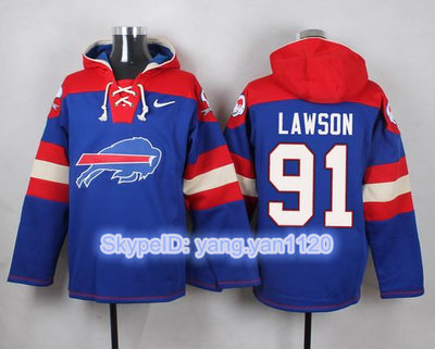 Nike Bills #91 Manny Lawson Royal Blue Player Pullover NFL Hoodie Nike Bills #91 Manny Lawson Royal Blue Player Pullover NFL Hoodie