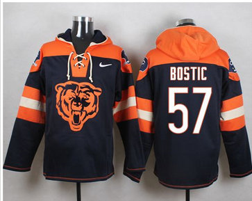 Nike Chicago Bears #57 Jon Bostic Navy Blue Player Pullover NFL Hoodie