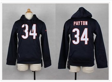 NEW Bears #34 Walter Payton Navy Blue Youth Pullover NFL Hoodie