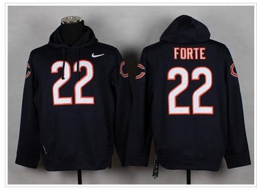 Chicago Bears #22 Matt Forte Navy Blue Pullover Hoodie
