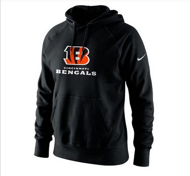 Men's Cincinnati Bengals Nike Black Lockup Pullover Hoodie Men's Cincinnati Bengals Nike Black Lockup Pullover Hoodie