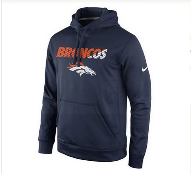 Men's Denver Broncos Nike Navy Kick Off Staff Performance Pullover Hoodie