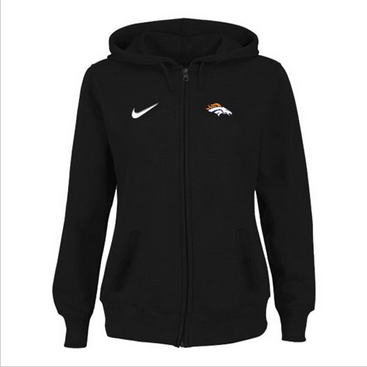 Women Denver Broncos Stadium Rally Full Zip Hoodie Black