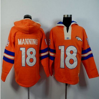Denver Broncos #18 Peyton Manning Orange Player Winning Method Pullover NFL Hoodie Denver Broncos #18 Peyton Manning Orange Player Winning Method Pullover NFL Hoodie