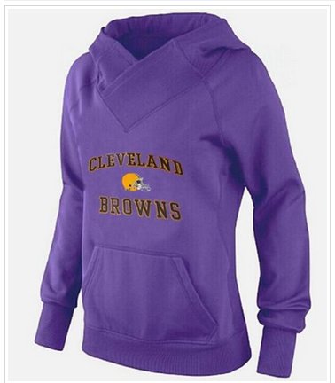 Women's Cleveland Browns Heart & Soul Pullover Hoodie Purple