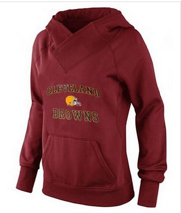 Women's Cleveland Browns Heart & Soul Pullover Hoodie Red