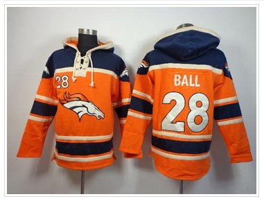 Denver Broncos #28 Montee Ball Orange Sawyer Hooded Sweatshirt NFL Hoodie Denver Broncos #28 Montee Ball Orange Sawyer Hooded Sweatshirt NFL Hoodie