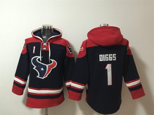 Men's Houston Texans #1 Stefon Diggs Navy Ageless Must-Have Lace-Up Pullover Hoodie Men's Houston Texans #1 Stefon Diggs Navy Ageless Must-Have Lace-Up Pullover Hoodie