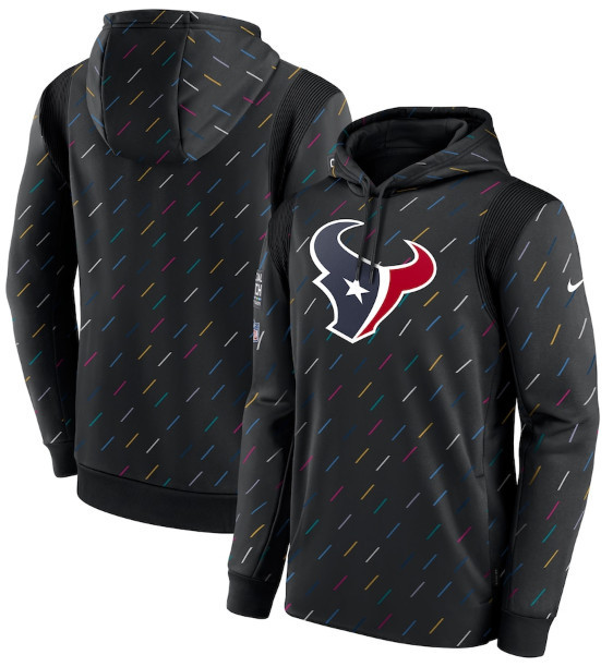 Men's Houston Texans 2021 Charcoal Crucial Catch Therma Pullover Hoodie Men's Houston Texans 2021 Charcoal Crucial Catch Therma Pullover Hoodie