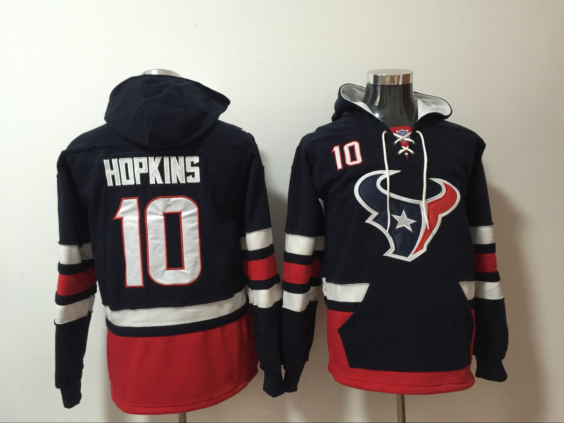 Nike Texans #10 DeAndre Hopkins Navy All Stitched Hooded Sweatshirt Nike Texans #10 DeAndre Hopkins Navy All Stitched Hooded Sweatshirt
