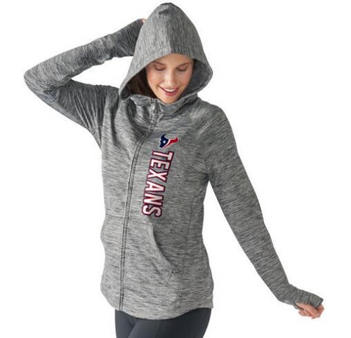 Women's NFL Houston Texans G-III 4Her by Carl Banks Recovery Full-Zip Hoodie Heathered Gray Women's NFL Houston Texans G-III 4Her by Carl Banks Recovery Full-Zip Hoodie Heathered Gray