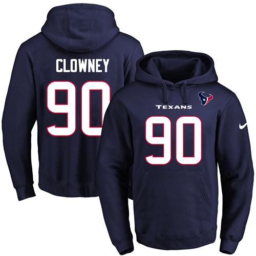 Nike Texans #90 Jadeveon Clowney Navy Blue Name & Number Pullover NFL Hoodie Nike Texans #90 Jadeveon Clowney Navy Blue Name & Number Pullover NFL Hoodie