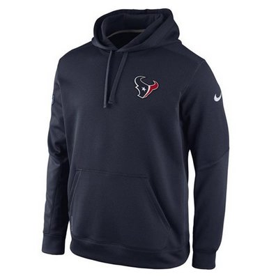 Houston Texans Nike KO Chain Fleece Pullover Performance Hoodie Navy Blue