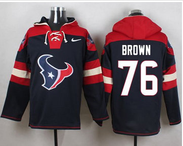 Nike Houston Texans #76 Duane Brown Navy Blue Player Pullover NFL Hoodie Nike Houston Texans #76 Duane Brown Navy Blue Player Pullover NFL Hoodie