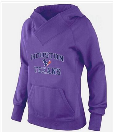 Women's Houston Texans Heart & Soul Pullover Hoodie Purple Women's Houston Texans Heart & Soul Pullover Hoodie Purple