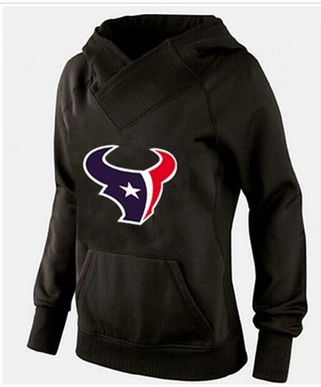 Women's Houston Texans Logo Pullover Hoodie Black Women's Houston Texans Logo Pullover Hoodie Black