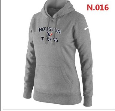 Women's NEW Houston Texans Heart & Soul Pullover Hoodie Light Grey Women's NEW Houston Texans Heart & Soul Pullover Hoodie Light Grey