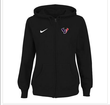 Women's NEW Houston Texans Ladies Tailgater Full Zip Hoodie Black