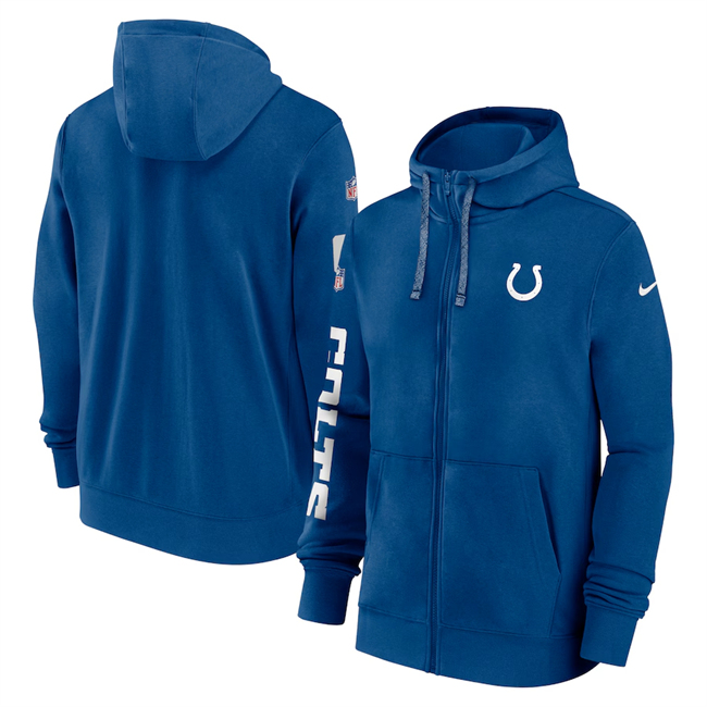 Men's Indianapolis Colts Royal 2024 Team Full-Zip Hoodie Men's Indianapolis Colts Royal 2024 Team Full-Zip Hoodie