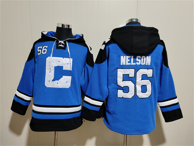 Men's Indianapolis Colts #56 Quenton Nelson Blue Ageless Must-Have Lace-Up Pullover Hoodie Men's Indianapolis Colts #56 Quenton Nelson Blue Ageless Must-Have Lace-Up Pullover Hoodie