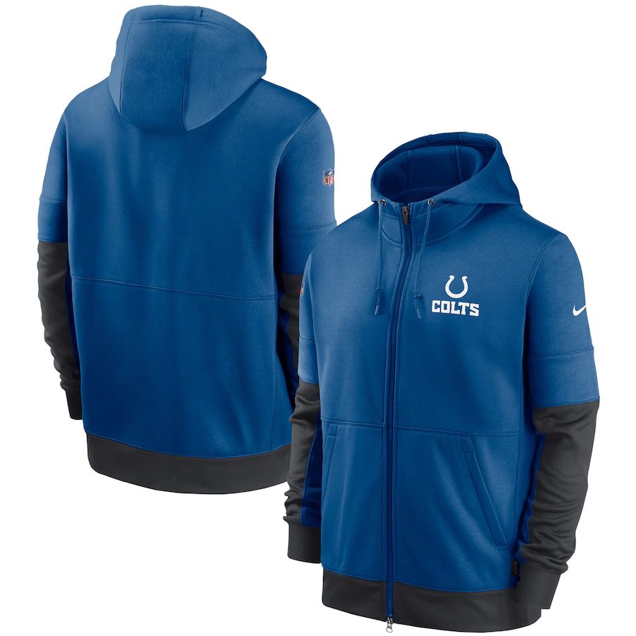 Indianapolis Colts Nike Sideline Impact Lockup Performance Full-Zip Hoodie Royal Indianapolis Colts Nike Sideline Impact Lockup Performance Full-Zip Hoodie Royal