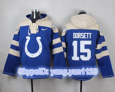 Nike Colts #15 Phillip Dorsett Royal Blue Player Pullover NFL Hoodie Nike Colts #15 Phillip Dorsett Royal Blue Player Pullover NFL Hoodie