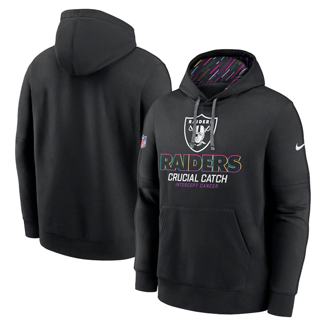 Men's Las Vegas Raiders Black 2024 Crucial Catch Club Pullover Hoodie Men's Las Vegas Raiders Black 2024 Crucial Catch Club Pullover Hoodie