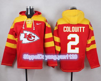Nike Chiefs #2 Dustin Colquitt Red Player Pullover NFL Hoodie Nike Chiefs #2 Dustin Colquitt Red Player Pullover NFL Hoodie