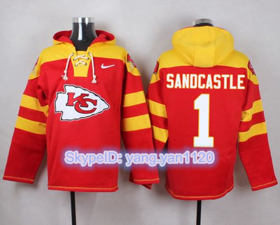 Nike Chiefs #1 Leon Sandcastle Red Player Pullover NFL Hoodie