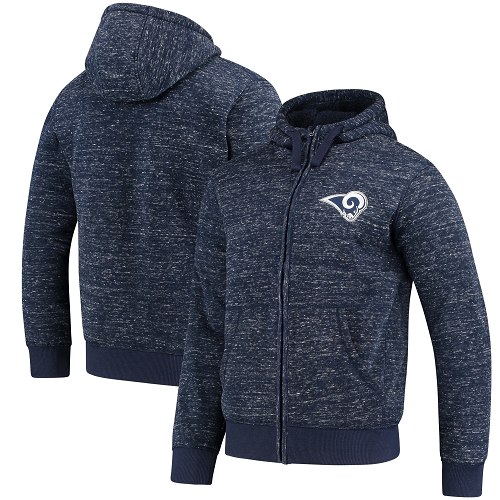 Men's Los Angeles Rams G-III Sports by Carl Banks Heathered Navy Discovery Sherpa Full-Zip Jacket Men's Los Angeles Rams G-III Sports by Carl Banks Heathered Navy Discovery Sherpa Full-Zip Jacket