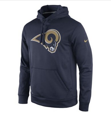 Los Angeles Rams Nike Practice Performance Pullover Hoodie Navy