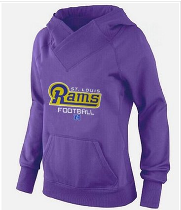 Women's Los Angeles Rams Big & Tall Critical Victory Pullover Hoodie Purple