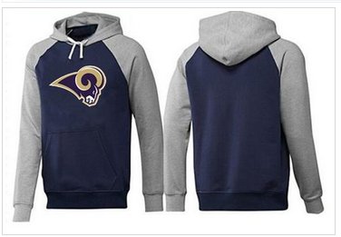 Los Angeles RamsLogo Pullover Hoodie Dark Blue & Grey