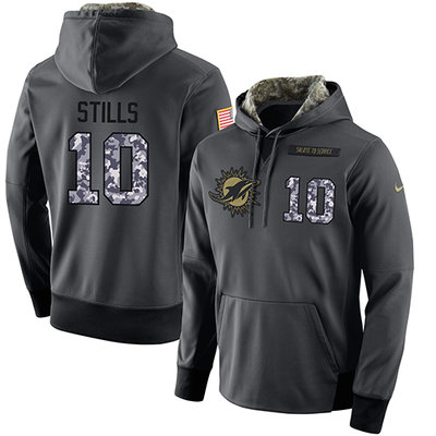 NFL Men's Nike Miami Dolphins #10 Kenny Stills Stitched Black Anthracite Salute to Service Player Performance Hoodie NFL Men's Nike Miami Dolphins #10 Kenny Stills Stitched Black Anthracite Salute to Service Player Performance Hoodie